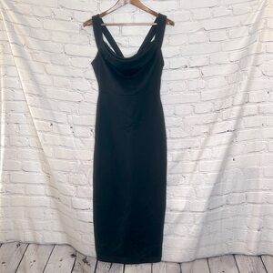 Making The Cut Black Midi Bodycon Dress Size Medium Brand New W/Tags